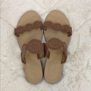 Women’s Sandals, Jack Rodgers, Size 8, Brown/Tan, Leather